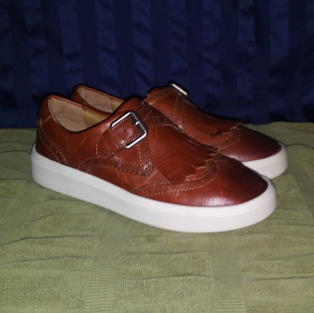 Frye Brea Wing Tip Kiltie Sneaker. Red Clay. 5.5M.